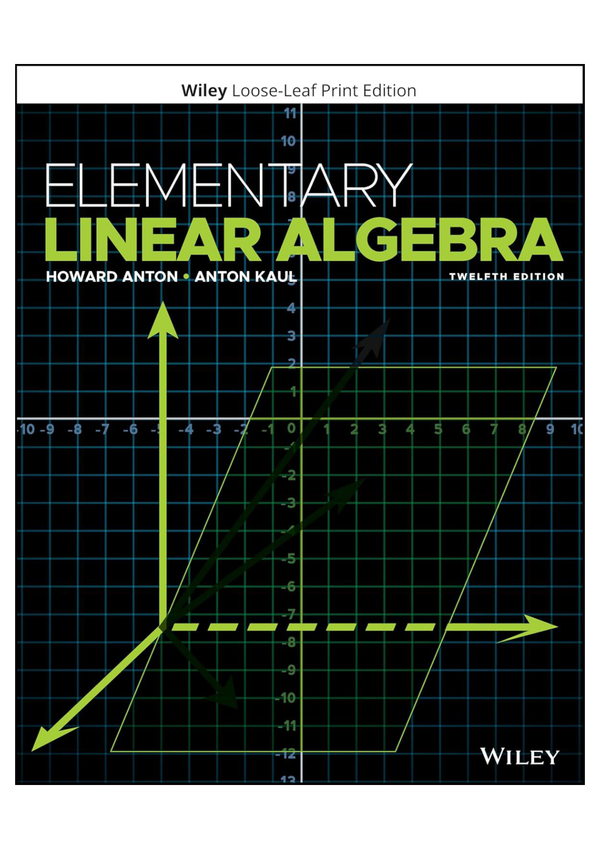 Solution manual For Elementary Linear Algebra 12e Anton
