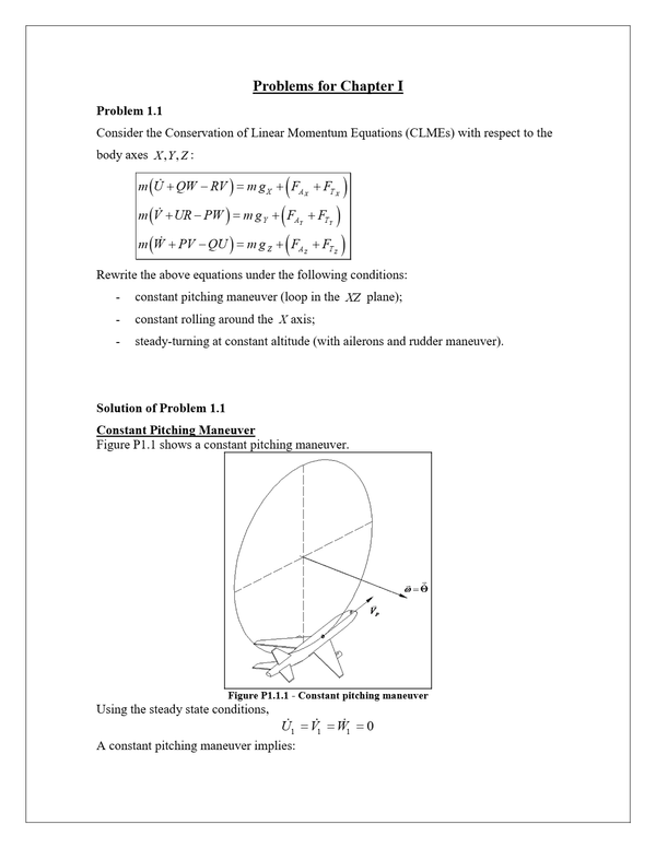 Solutions Manual For Aircraft Dynamics From Modeling to Simulation 1st Edition By Napolitano