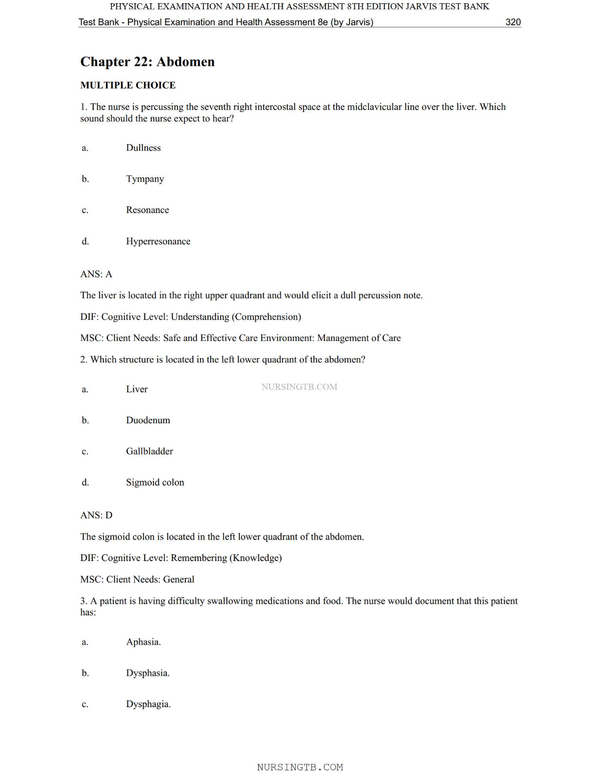 Test Bank – Chapter 22: Abdomen | Verified Exam Questions & Answers (2025 Update)