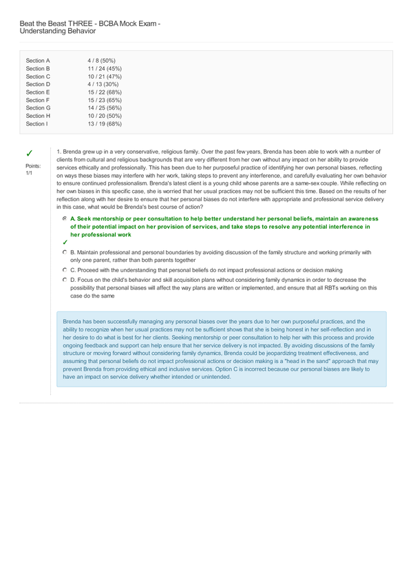 Complete Beat the Beast THREE - BCBA Mock Exam - Understanding Behavior | Answered (elaborated) 100% A+ | Updated Fall 2025/26.