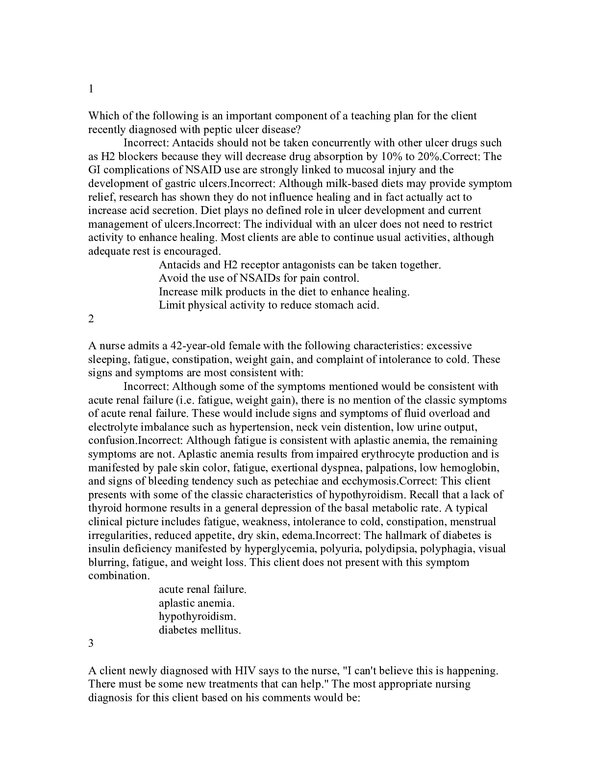 Med-Surg-100 Question & Answers Review (test bank)