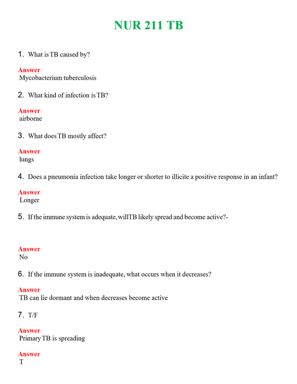 NUR 211 TB | A+ RATED GUIDE | QUESTIONS AND ANSWERS (SOLVED)