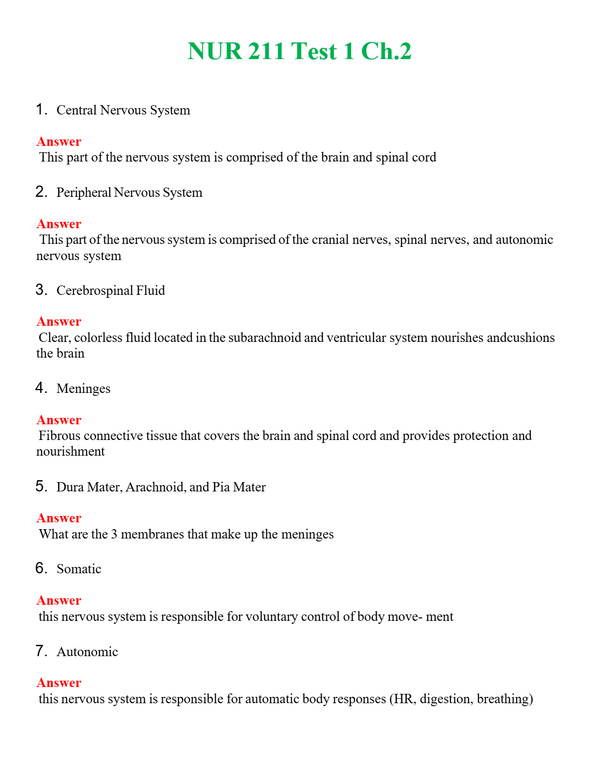 NUR 211 TEST 1 CH.2 | A++ EXAM WITH ALL NEW QS & AS - GUARANTEED PASS!