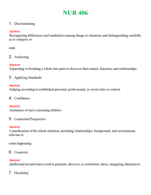 NUR 406 | A++ EXAM WITH ALL NEW QS & AS - GUARANTEED PASS!