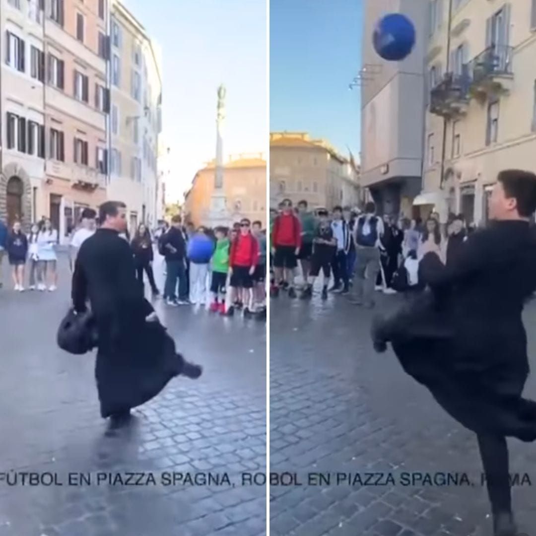 Ragazzo passa una Palla a Due Sacerdoti: il loro Talento nel Dominare il Pallone diventa Virale