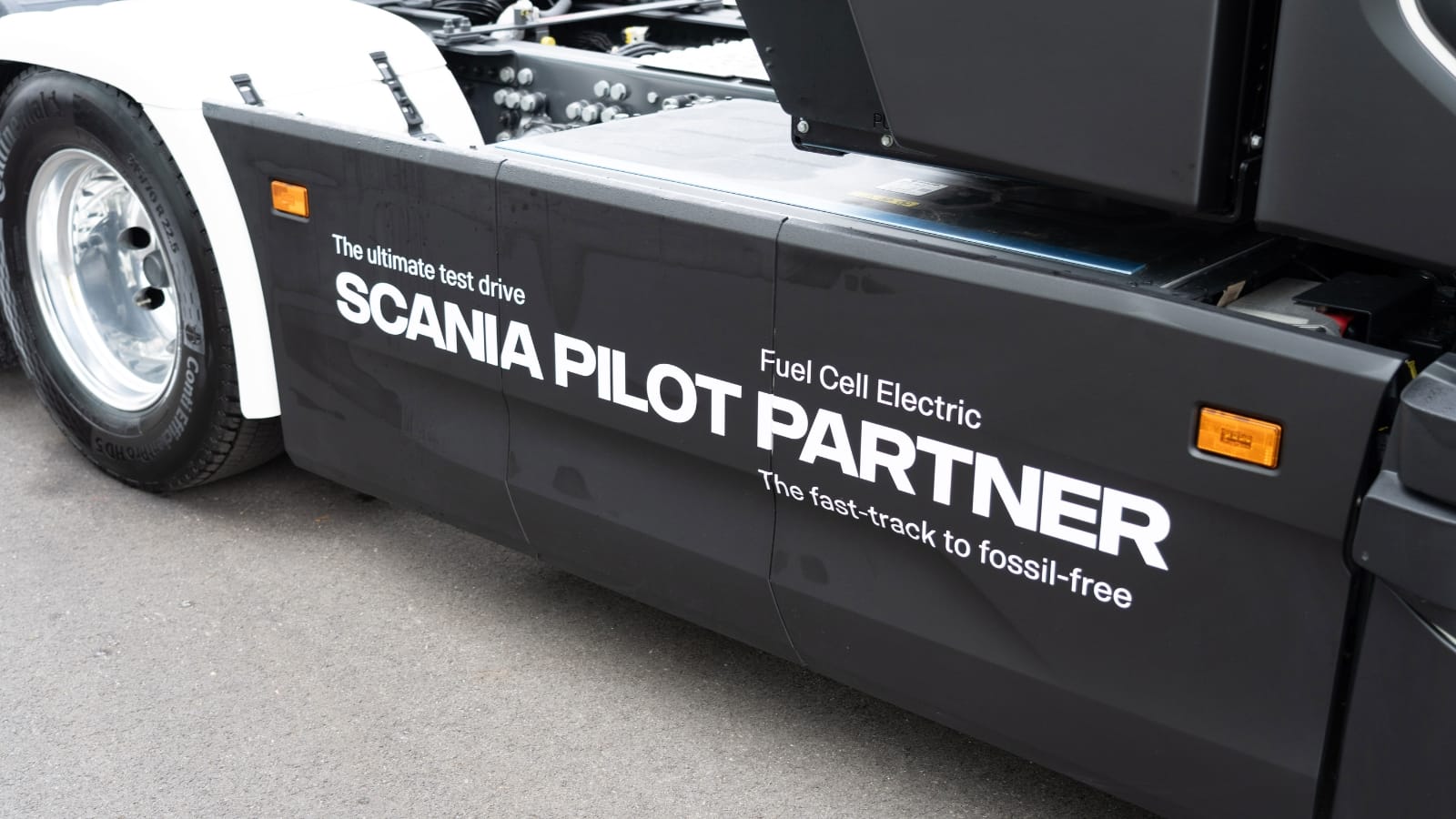 Scania Pilot Partner hydrogen fuel-cell electric truck.
