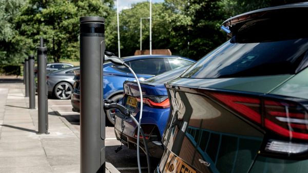 Electric car charging.