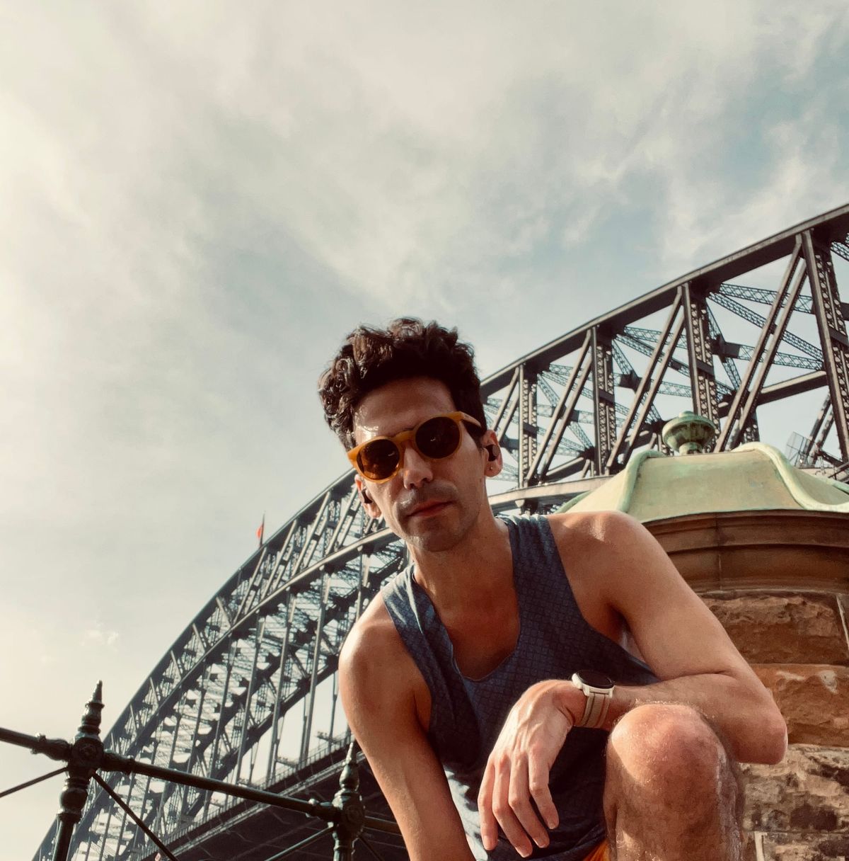 Myself on a run near the harbour bridge. Sydney, Australia. Image by me.