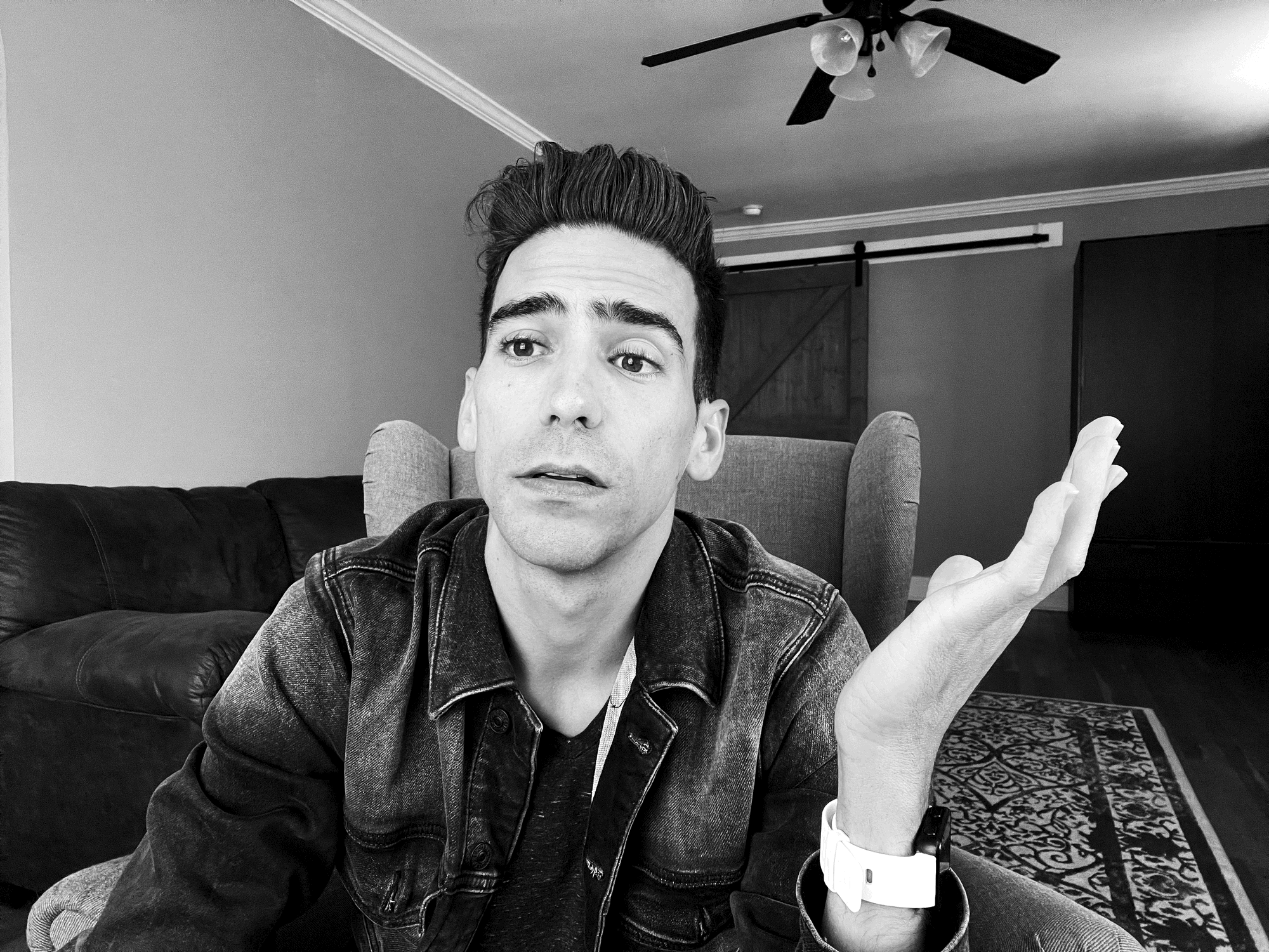 An exasperated looking version of myself. Photo by me. 