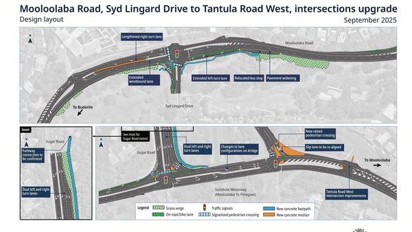 Major Upgrade underway for Sugar Rd and Mooloolaba Rd