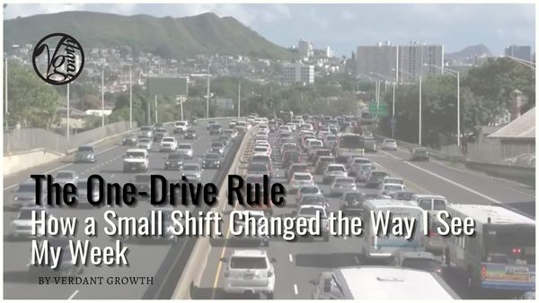 The One-Drive Rule: How a Small Shift Changed the Way I See My Week