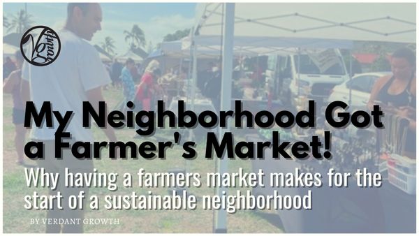 My neighborhood got a farmer's market!