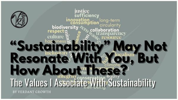 “Sustainability” May Not Resonate With You, But How About These? - The Values I Associate With Sustainability