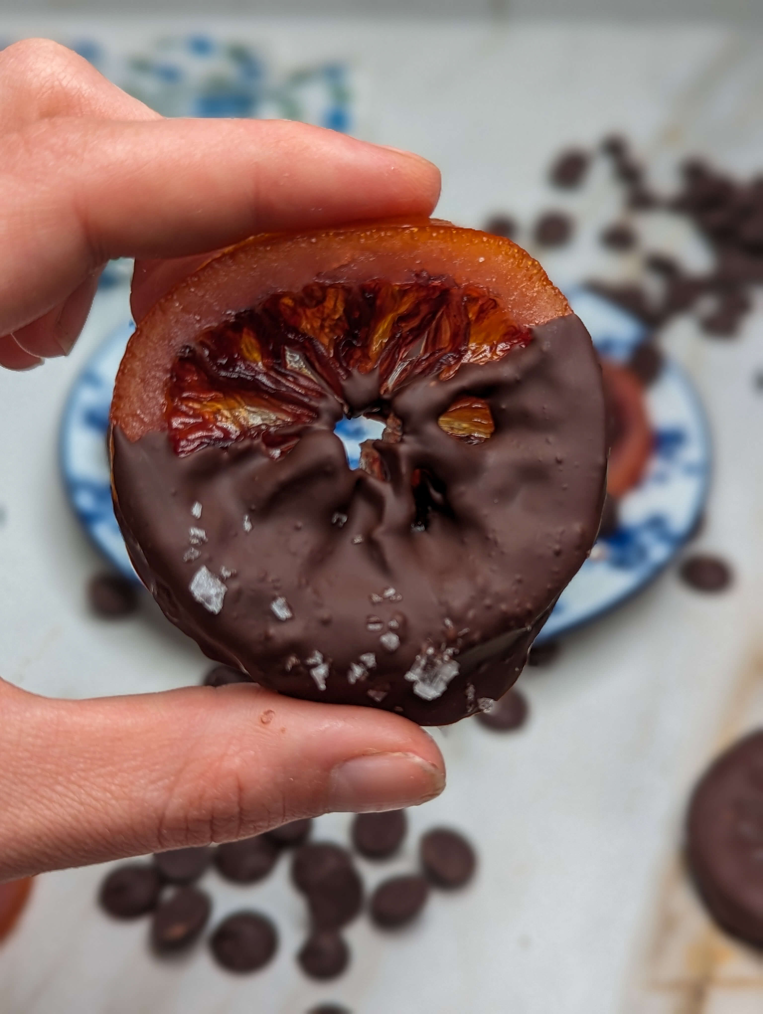 Candied, Chocolate Dipped Blood Orange