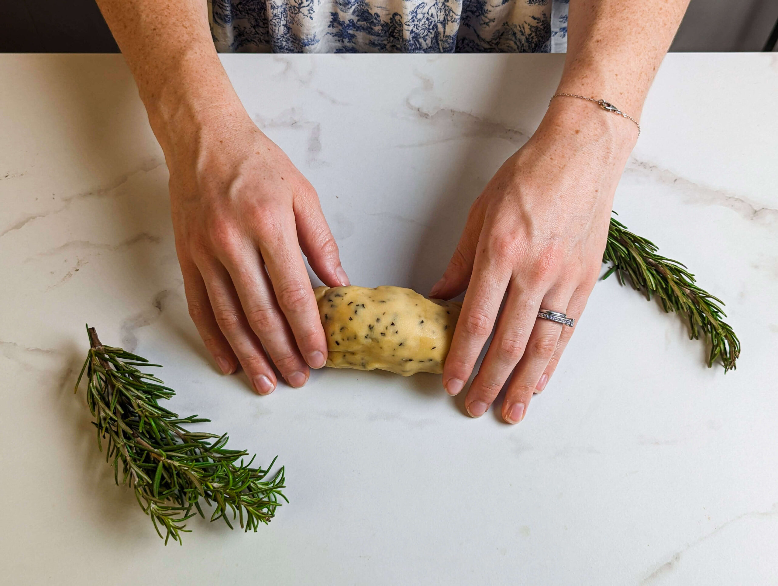 Rosemary Shortbread Cookie Dough