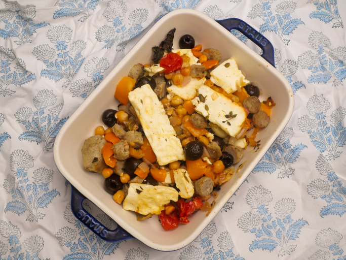 Easy Mediterranean Inspired Sheet Pan Meal