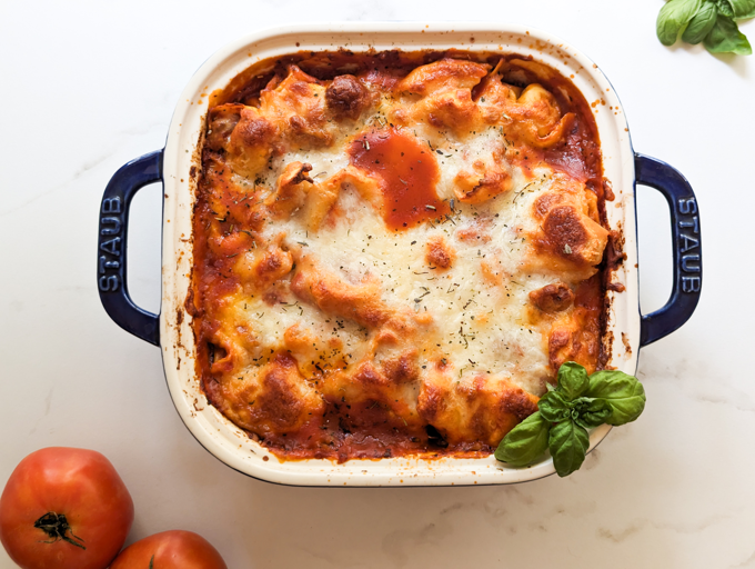 Easy and Delicious Dinner- Tortellini Pasta Bake