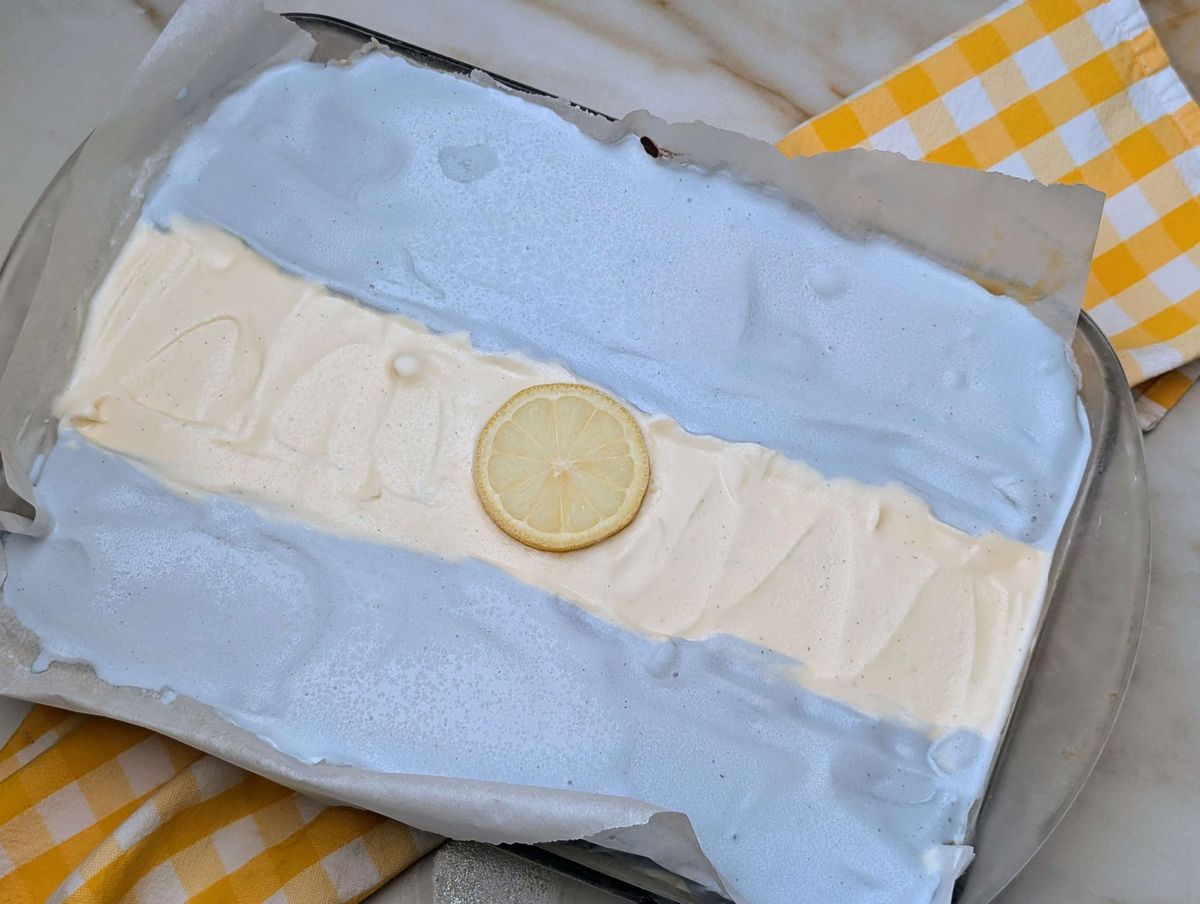 Argentina Flag Ice Cream Cake