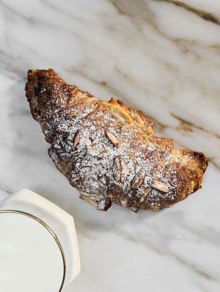 Almond Croissant with mlik