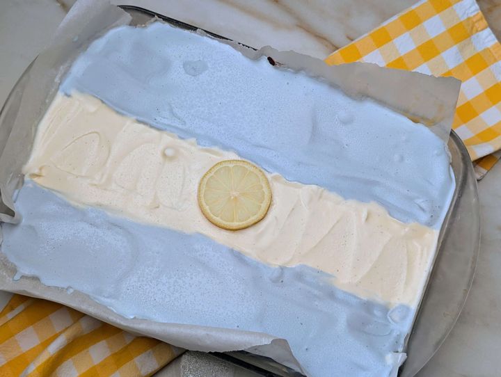 Argentina Flag Ice Cream Cake