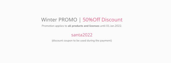 AppSeed Winter Sale - 50%OFF all products and licenses.