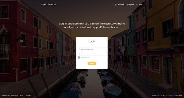 Paper Dashboard Laravel - Open-Source starter by Creative-Tim