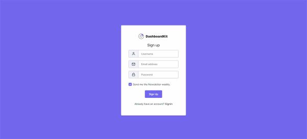 DashboardKit - Free React Dashboard Template
