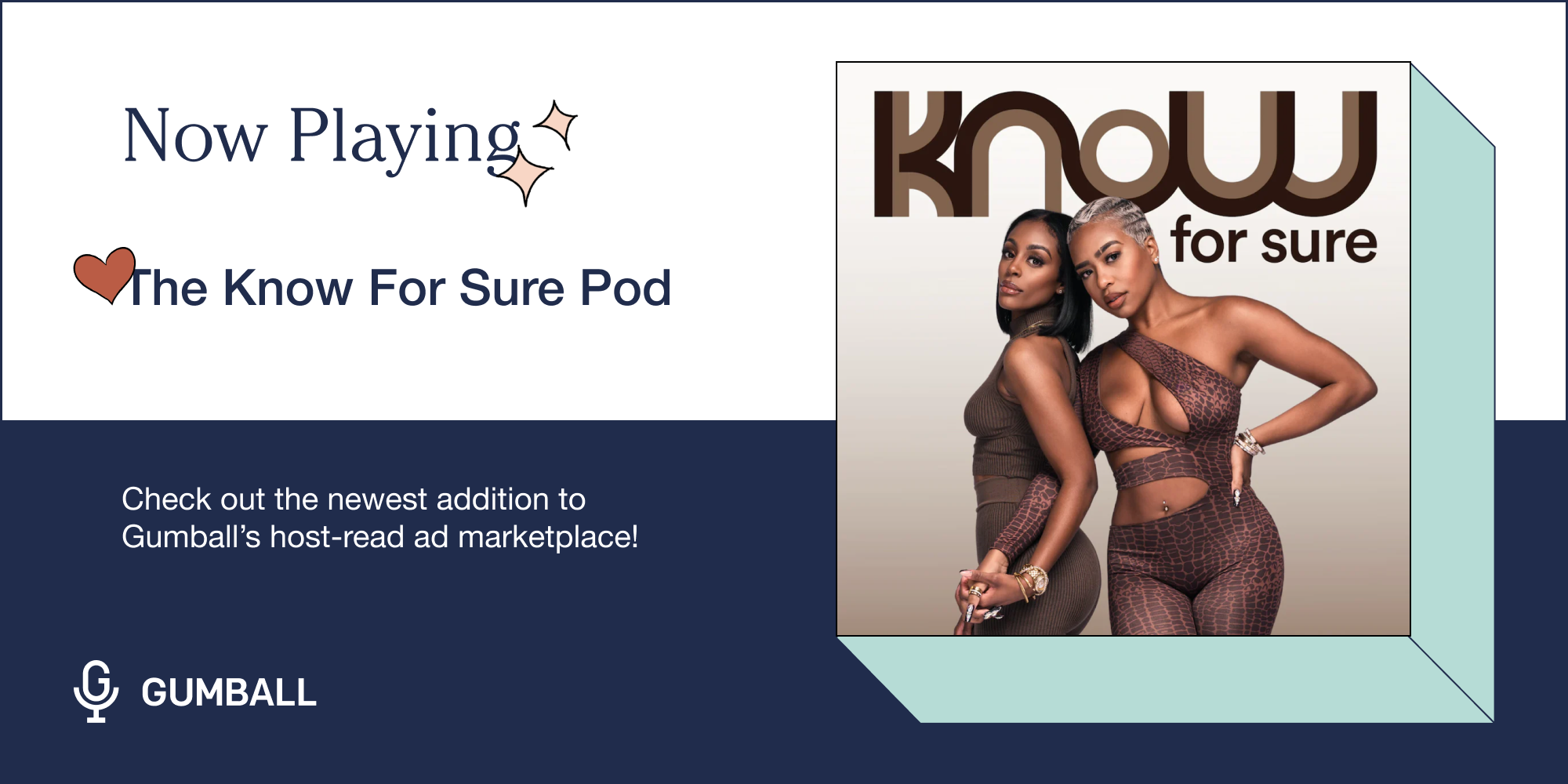 cover art for the podcast the know for sure pod with the text now playing