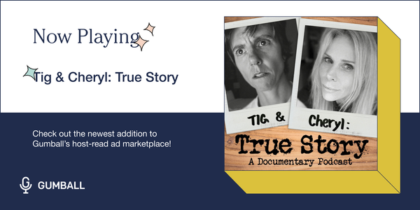 Black and white polaroids of Tig Notaro and Cheryl Hines for the cover of their Headgum podcast Tig & Cheryl: True Story 