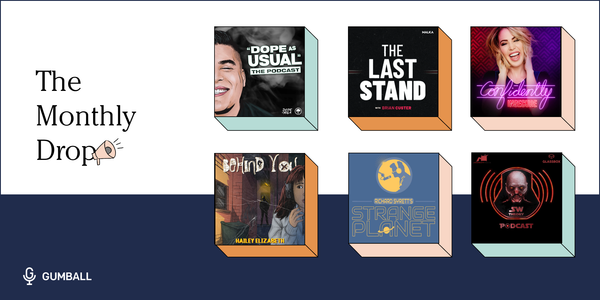 collage of key art six podcasts confidently insecure dope as usual the last stand star wars theory behind you strange planet