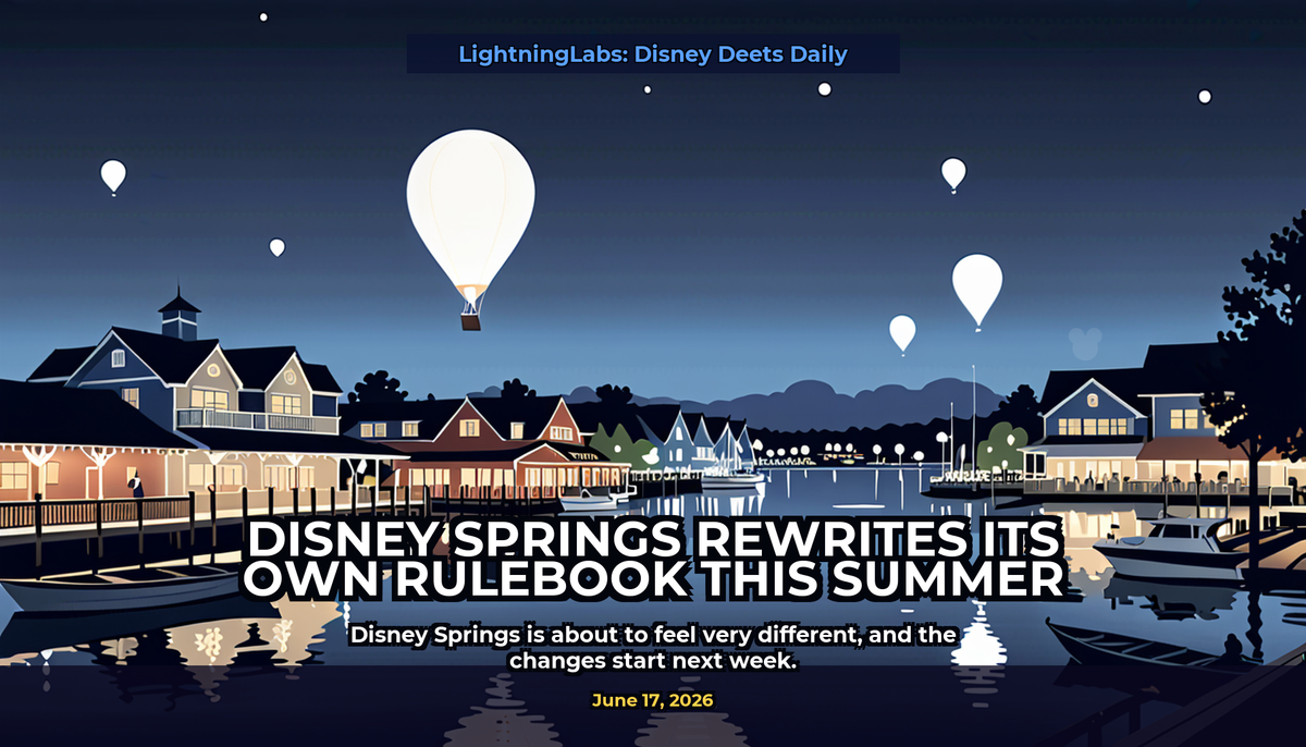 Disney Springs Rewrites Its Own Rulebook This Summer