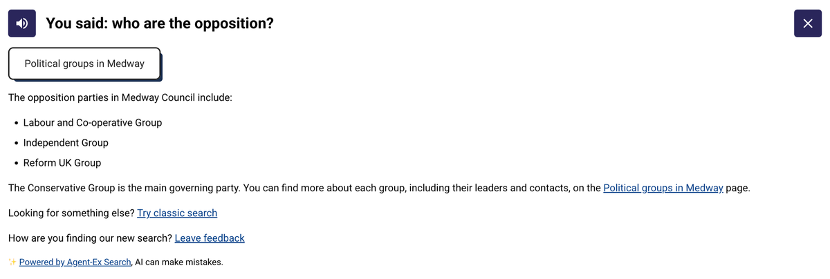 Medway’s new AI search fell over almost immediately