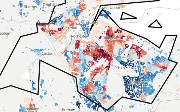 Deprivation in Medway is literally all over the place