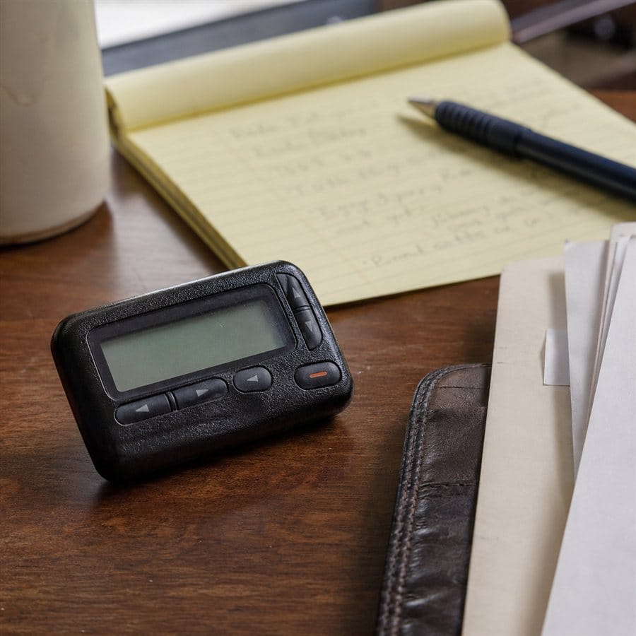A black numeric pager