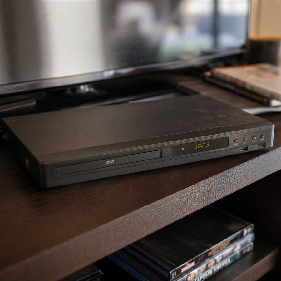A slim standalone DVD player