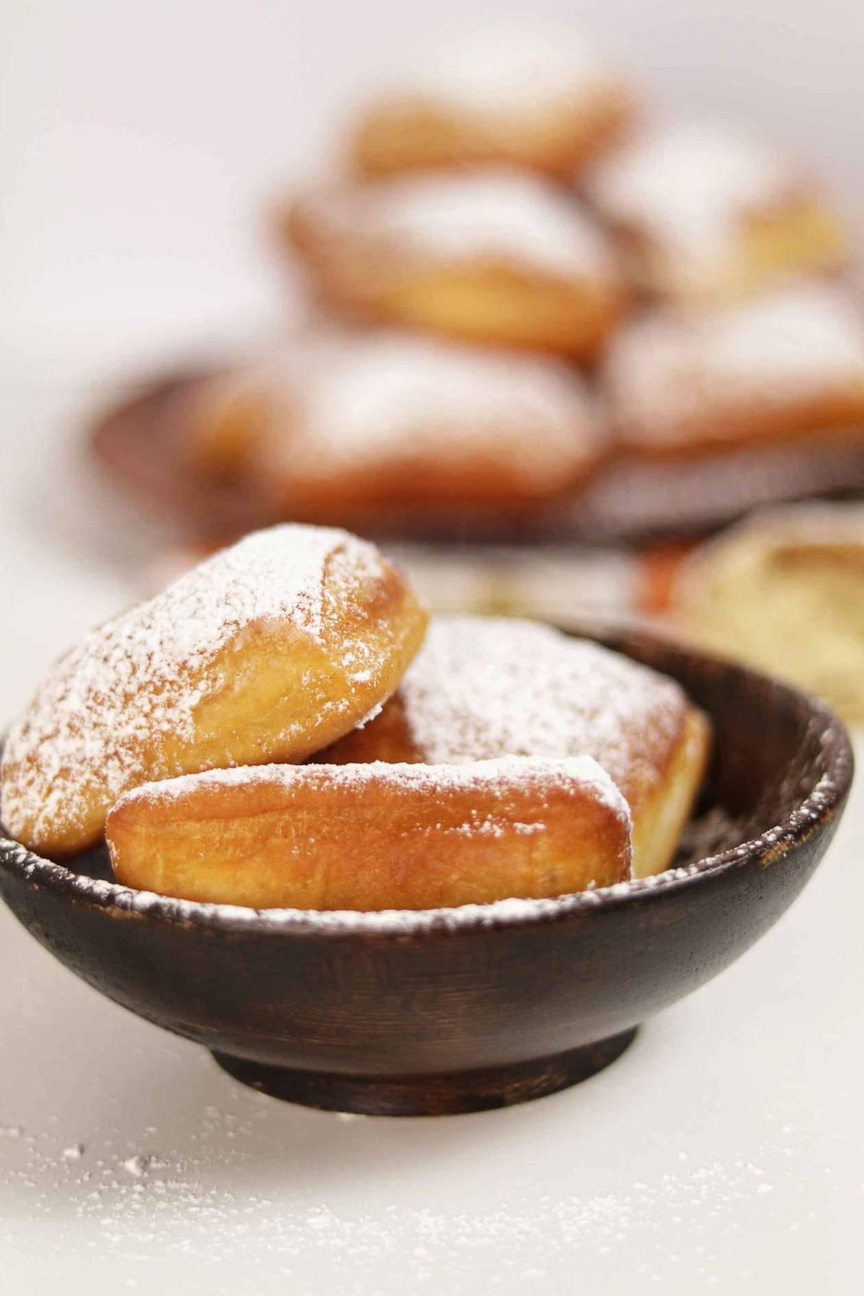 Powdered sugar beignets