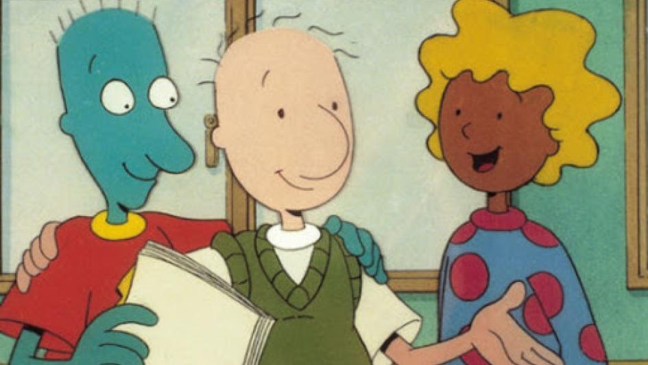 Doug Funnie with Skeeter Valentine and Patti Mayonnaise