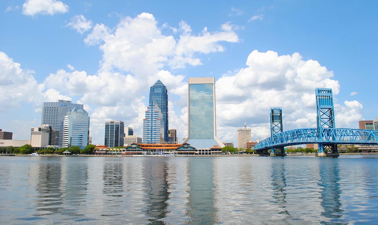 Jacksonville skyline and the St. Johns River
