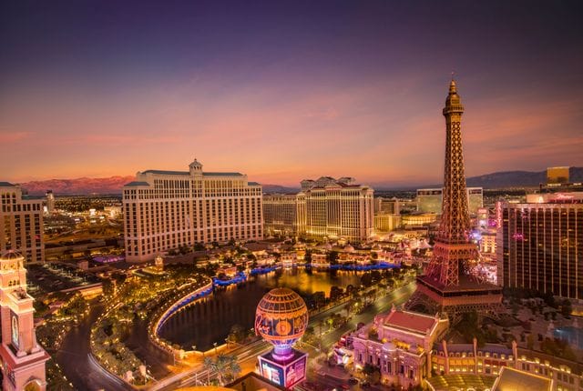 Las Vegas Strip at sunset