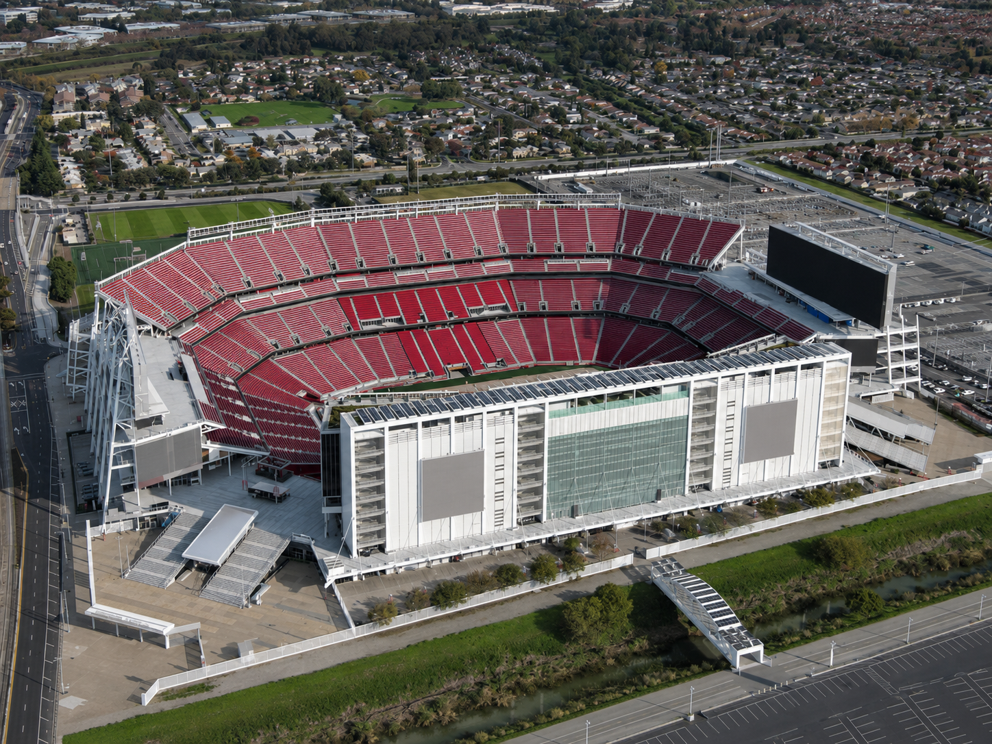 Aerial view of Levi's Stadium in Santa Clara, California