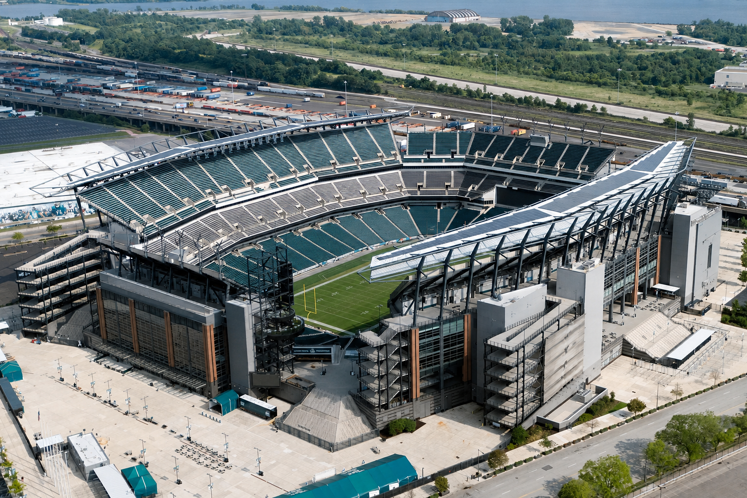Aerial view of Lincoln Financial Field in Philadelphia