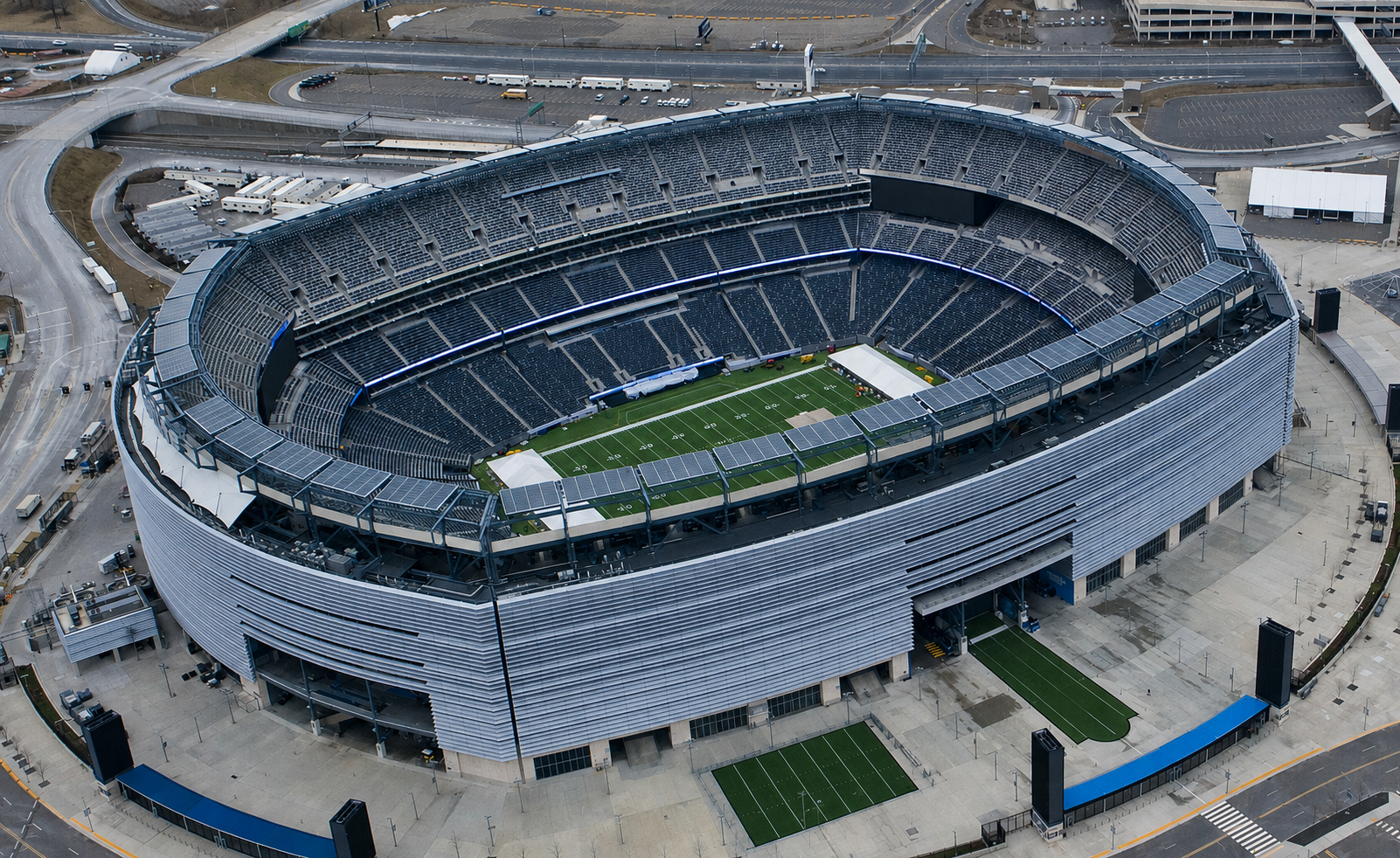 Aerial view of MetLife Stadium in East Rutherford, New Jersey