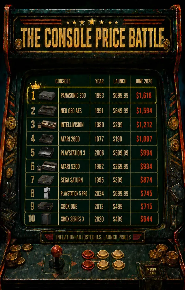 The Most Expensive Video Game Consoles Ever, Adjusted for Inflation