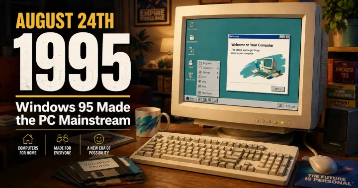 August 24th 1995 - Windows 95 Made the PC Mainstream