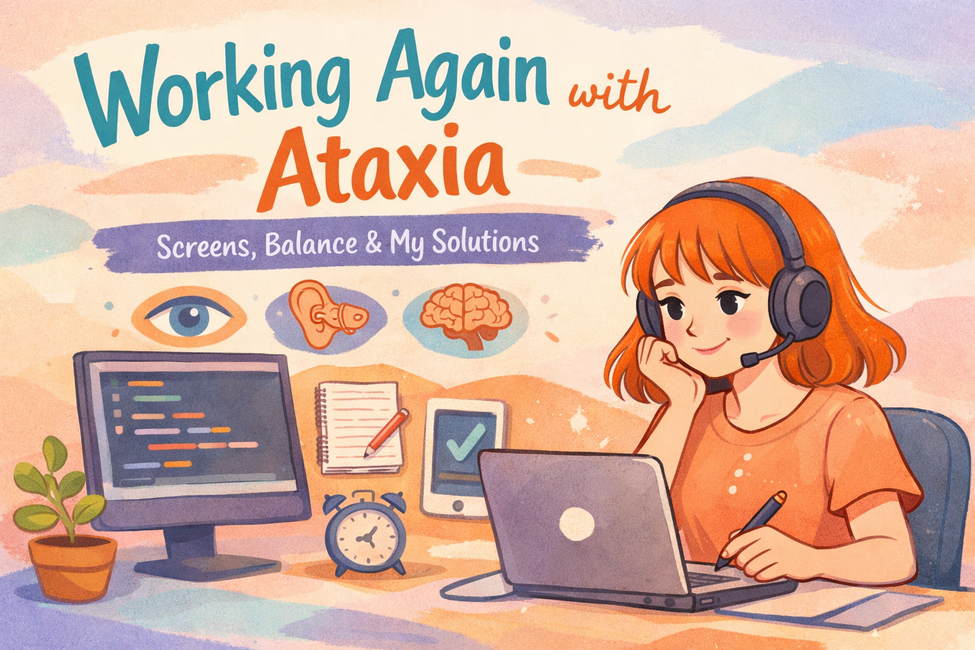 Working Again with Ataxia: Why Screens Exhaust Me and What Actually Helps