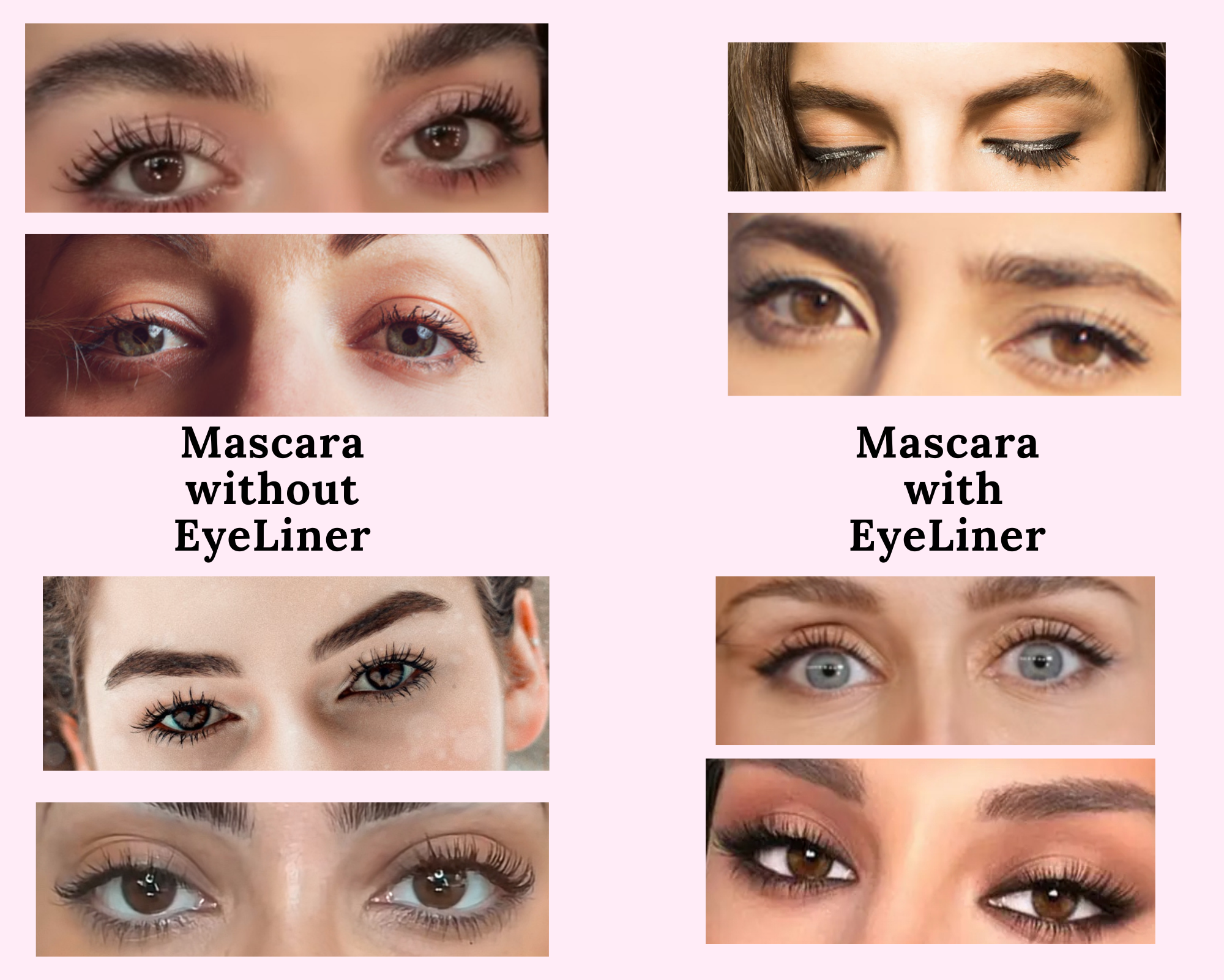 Mascara With Vs Without Eyeliner