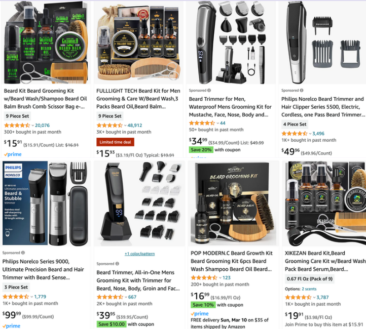 Beard grooming kit for men 