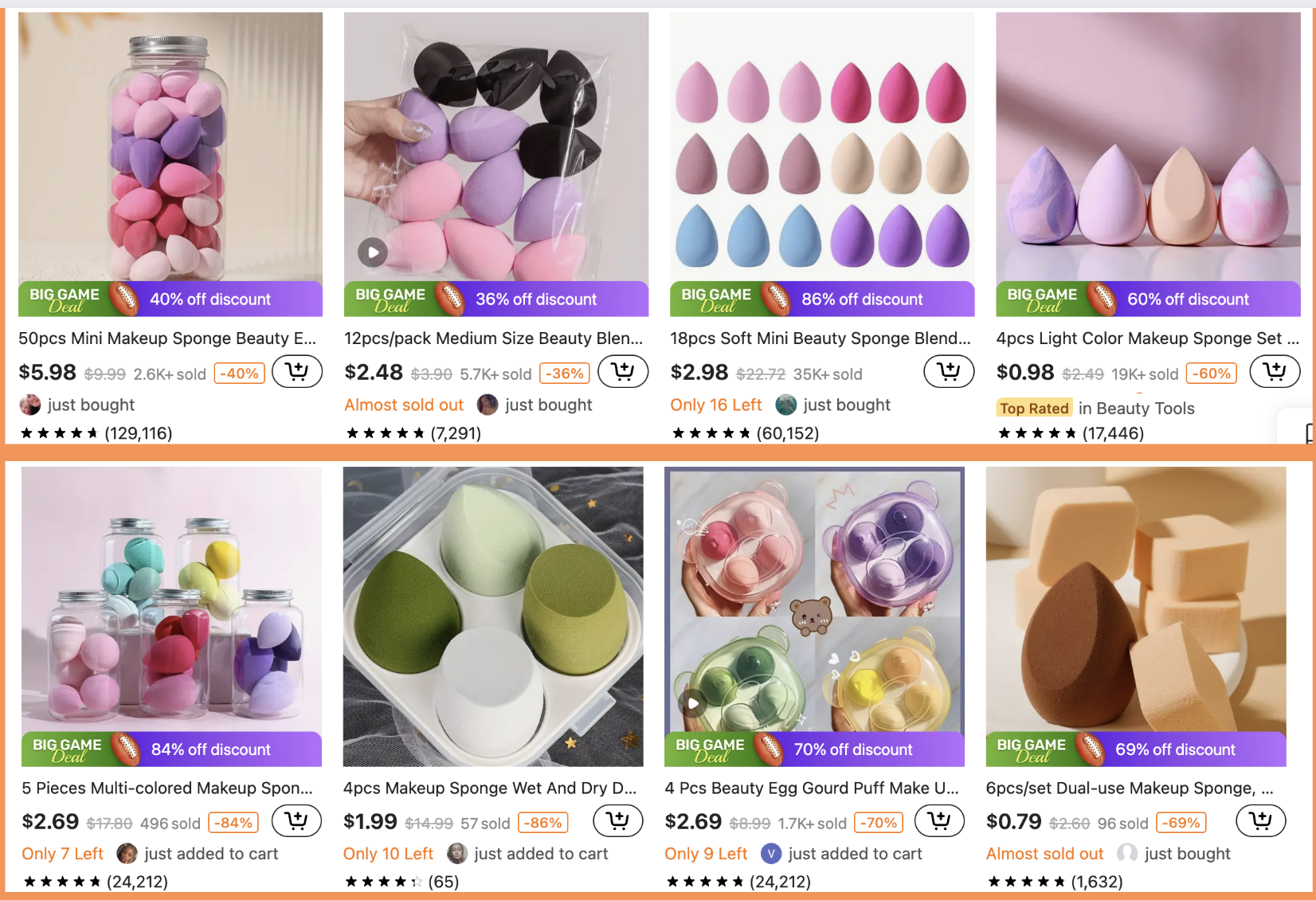 Makeup Sponges from TEMU
