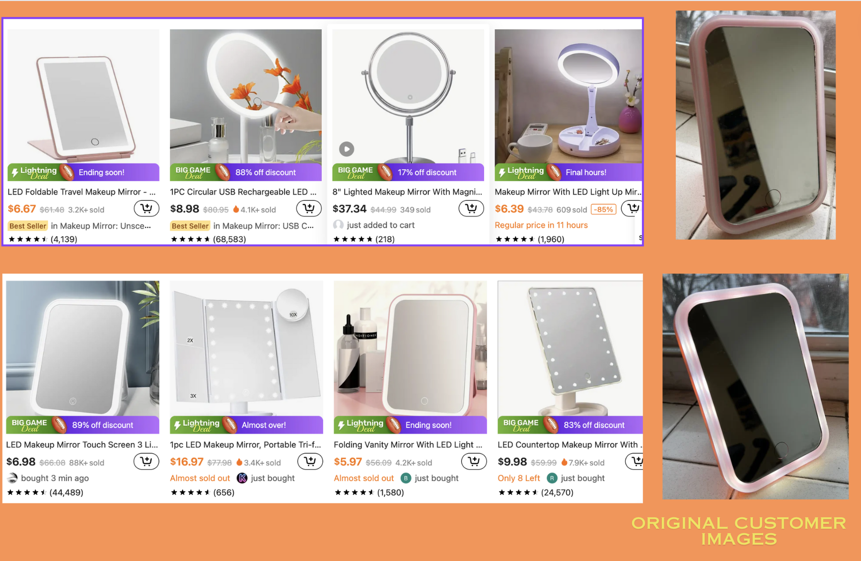 LED Mirrors from TEMU