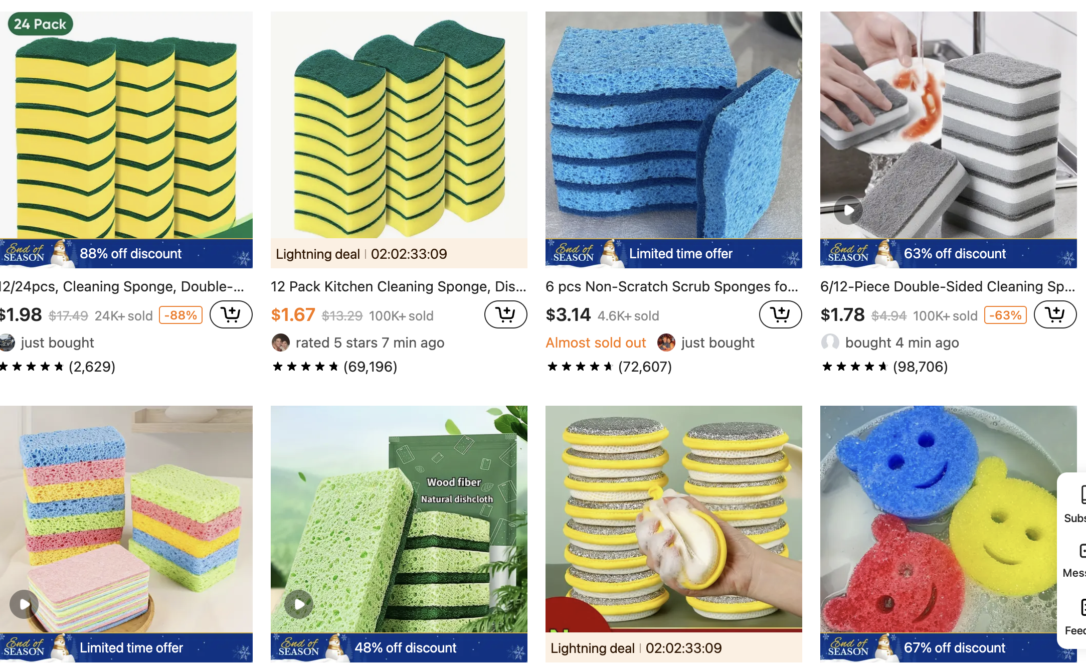 TEMU Sponges-not worth it!
